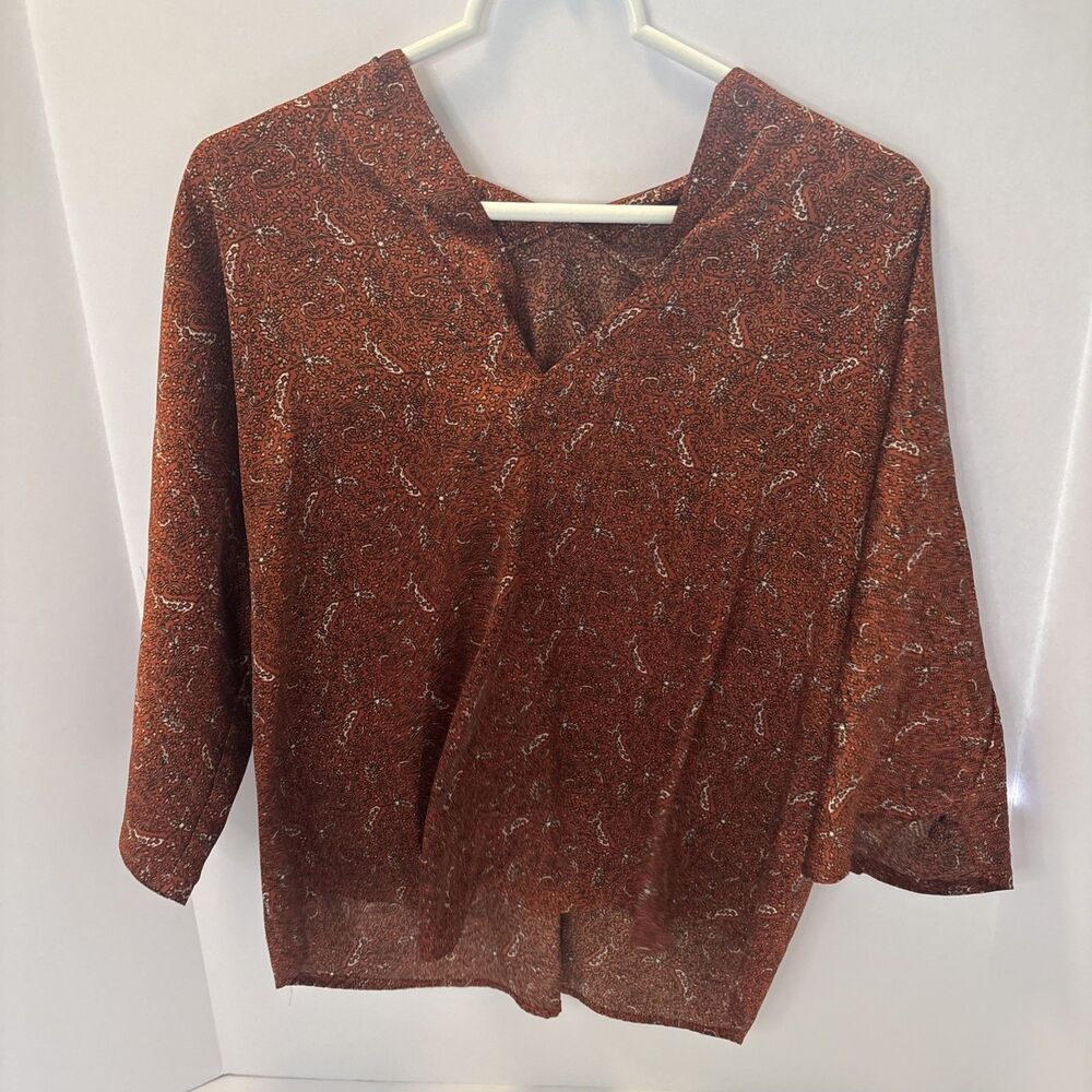 Banana Republic Paisley Print Blouse 3/4 Sleeve Women’s Size M